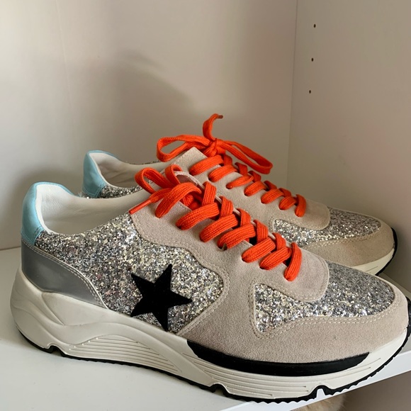 Silver Sparkle Superstar Runners Sneakers